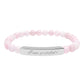 Engraved Natural Stone Stretch Bar Bracelet — "I am Grateful"