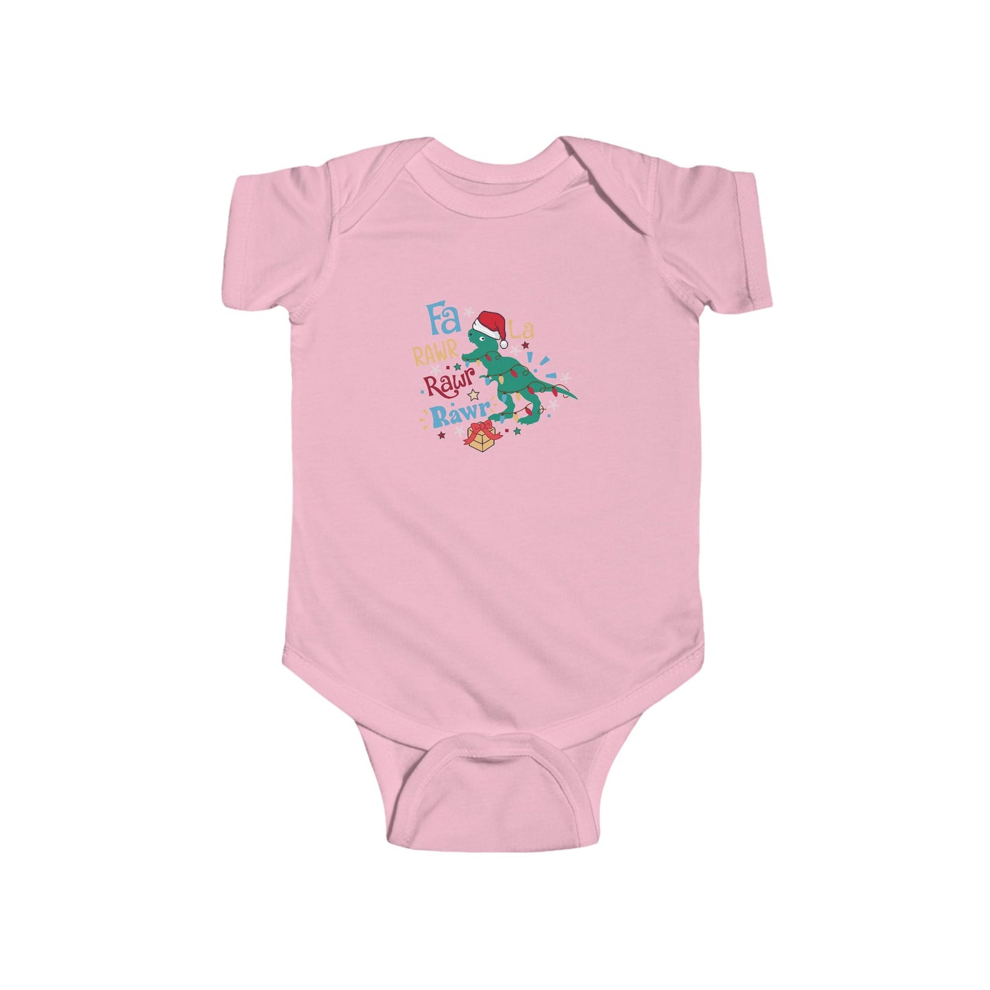 Dinosaur Christmas Bodysuit, Baby Onesie, Holiday Outfit, Christmas Gift, Cute Infant Clothing