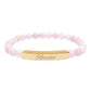 Receive Natural Stone Stretch Bar Bracelet — Engraved Mindfulness Manifesting Bead Bracelet
