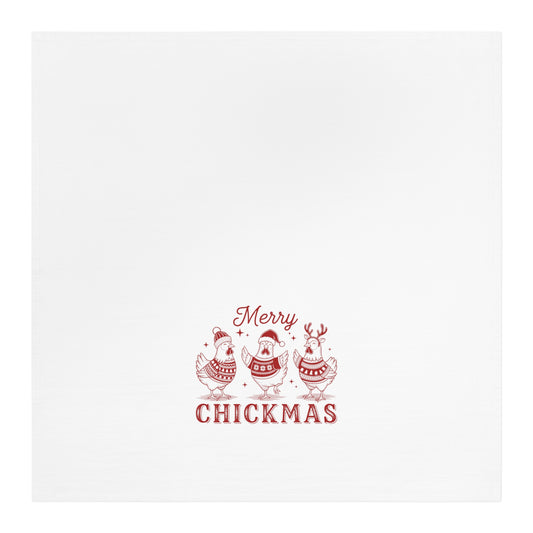 Merry Chickmas Tea Towel - Holiday Chicken Kitchen Towel