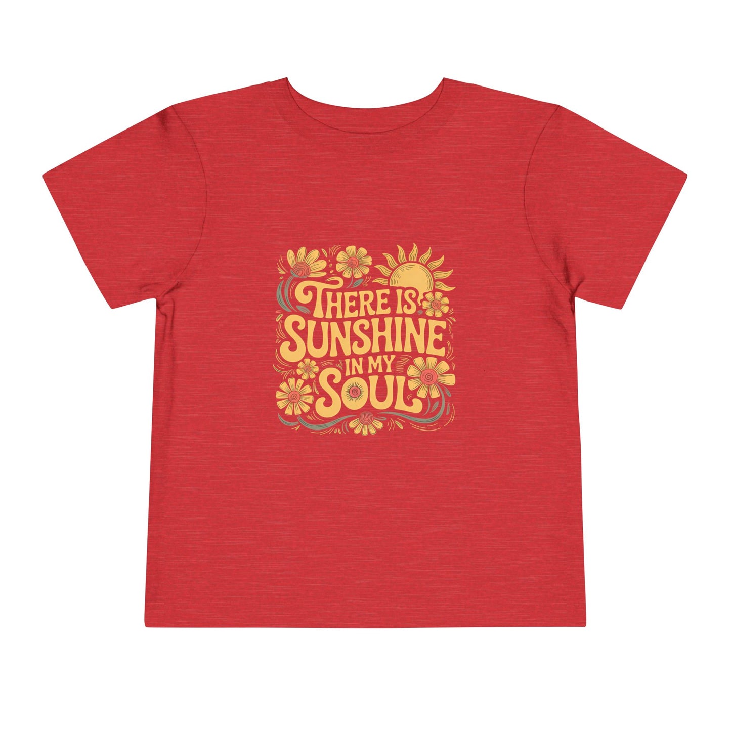 Sunshine in my Soul Retro Toddler Tee, Cute Toddler Shirt, Summer Outfit, Gift for Kids, Flower Graphic Tee, Birthday Gift for Toddlers