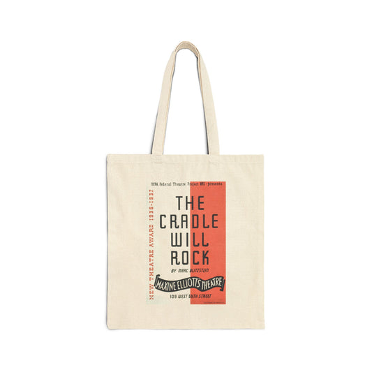 The Cradle Will Rock, Vintage Theater Canvas Tote Bag, Federal Theater Project, Eco-Friendly Shopping Bag, Gift for Theatre Lovers, Artistic Gift, Reusable Grocery Tote