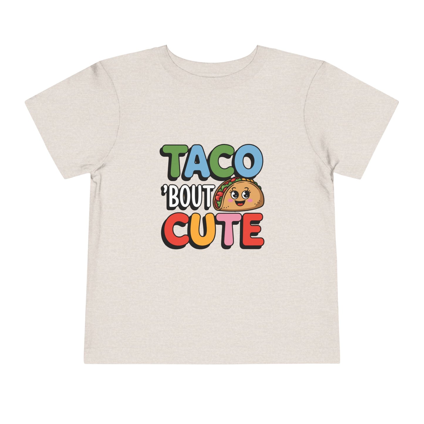 Taco 'Bout Cute Toddler Tee - Kawaii Taco Graphic