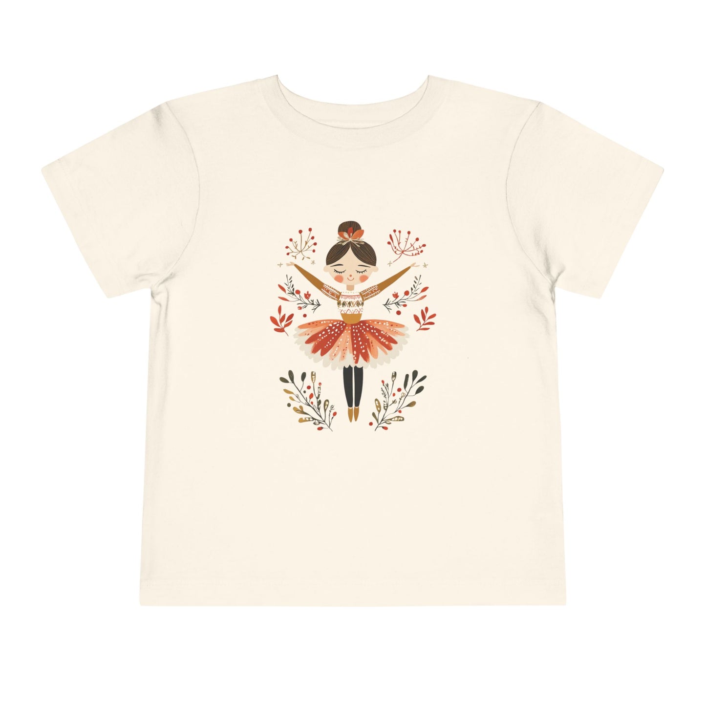 Nutcracker Ballet Cute Ballerina Toddler Tee, Scandanvian-Style Christmas, Toddler Ballet Shirt, Dance Gift for Girls, Birthday Outfit, Playtime Fashion, Summer Essentials