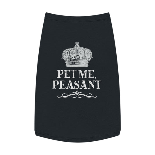 Crown Dog Shirt — "Pet Me, Peasant" in Black