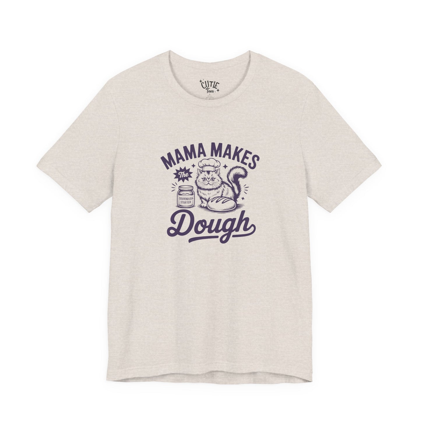 Mama Makes the Dough Cat T-Shirt | Fun Cooking Tee | Gift for Moms | Baking Shirt | Cute Foodie Apparel | Kitchen Lover's Gift