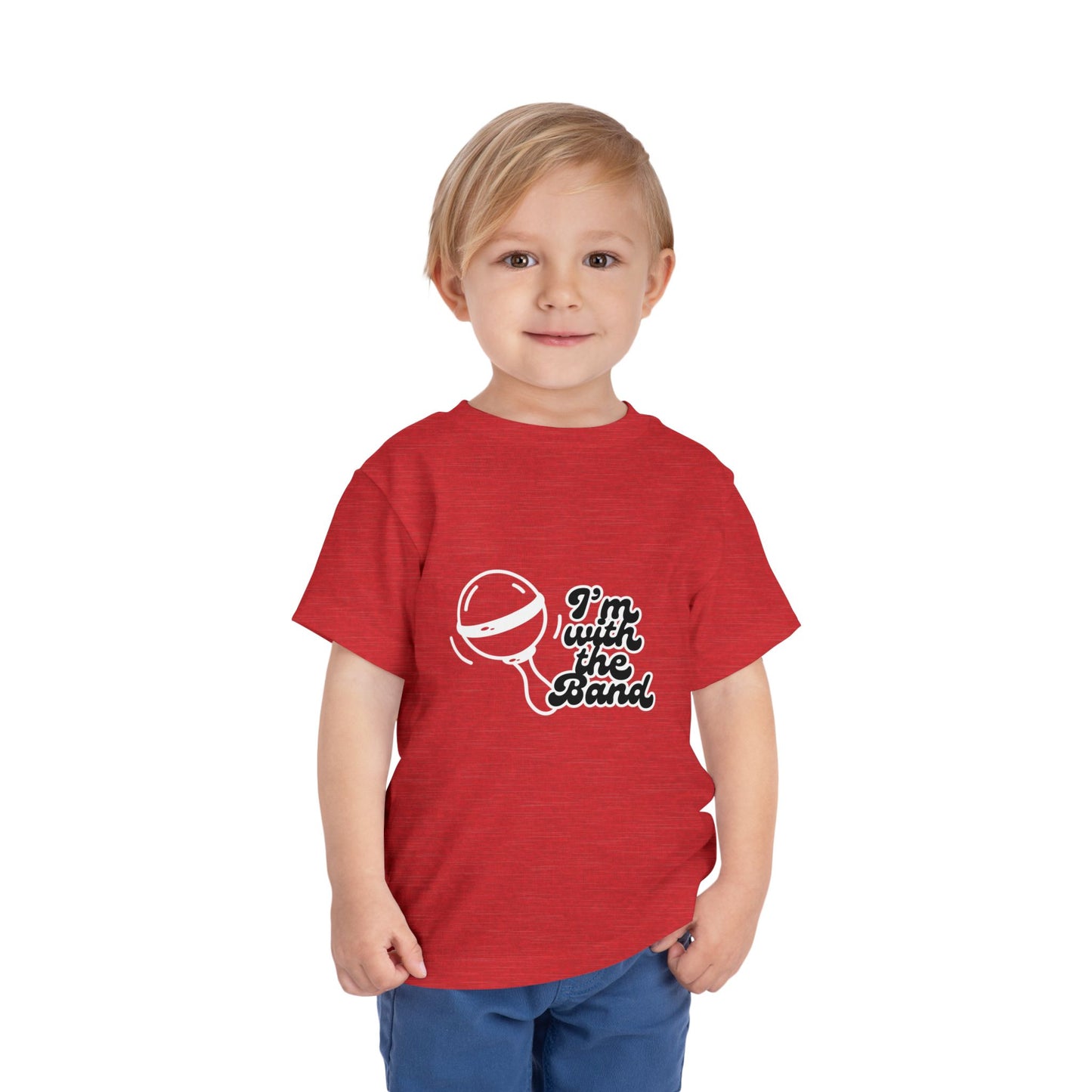 I'm with the Band Baby Rattle Toddler Tee, Music Lover Gift