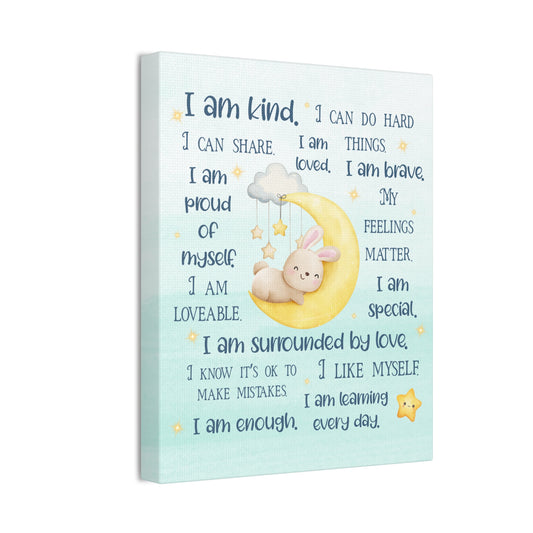 Bunny Nursery Affirmations Canvas