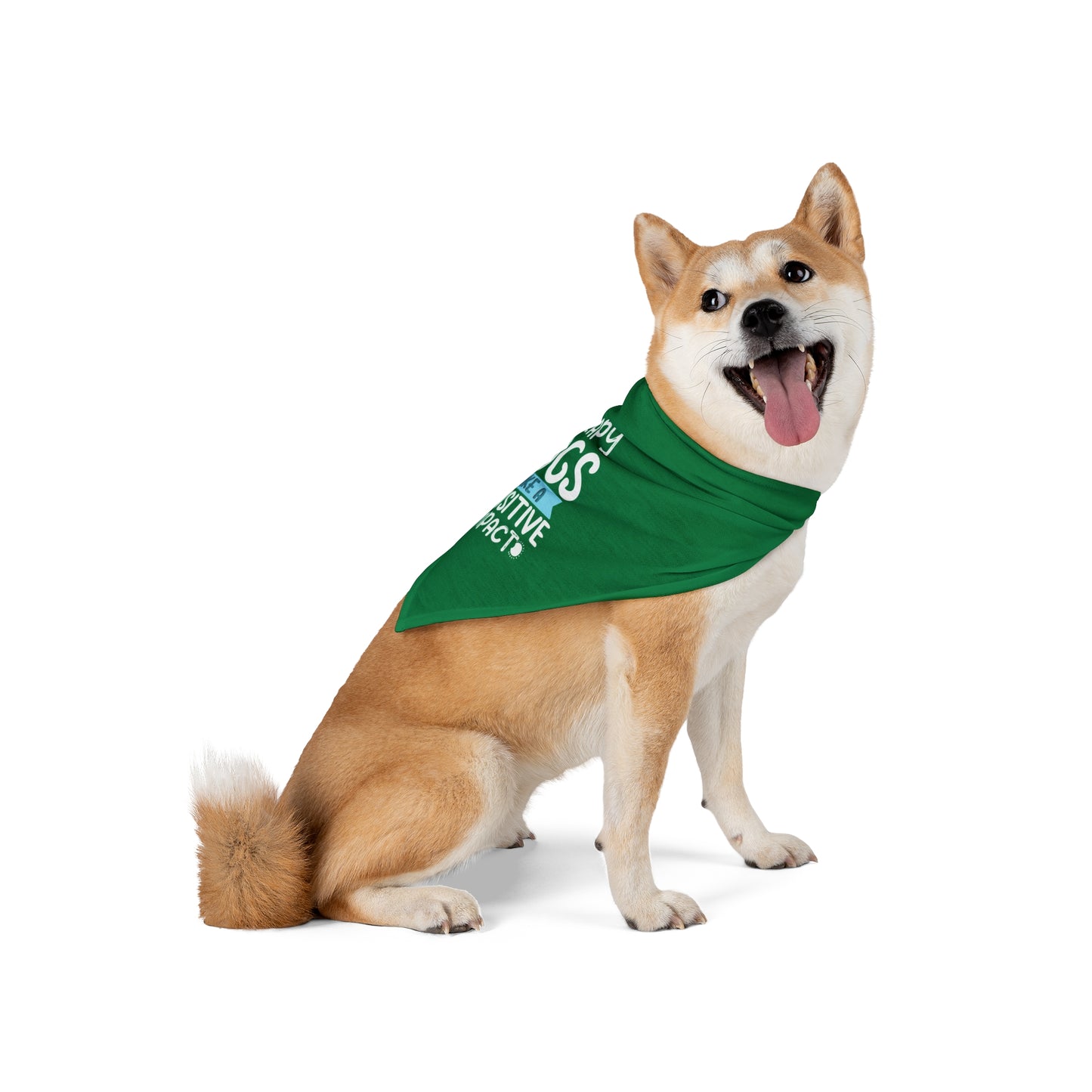 Therapy Dogs 'Pawsitive Impact' Pet Bandana — Green Dog Scarf for Therapy & Service Visits